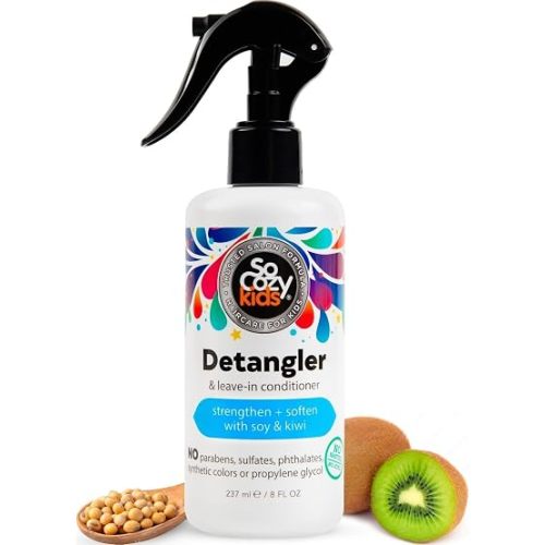 SO COZY Kids 2-in-1 Detangler & Leave In Conditioner Spray, 8 Fl Oz