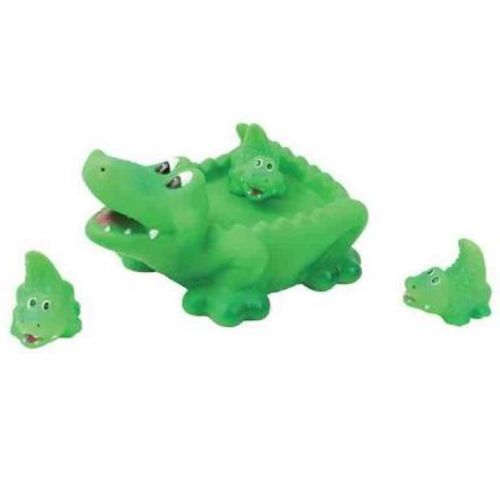 Playmaker Toys Rubber Alligator Family Set of 4 Baby Bath Toys