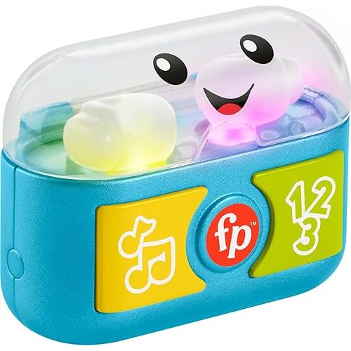 Fisher-Price Baby & Toddler Toy Laugh & Learn Play Along Ear Buds with Music Lights & Fine Motor Activities for Infants Ages 6+ Months