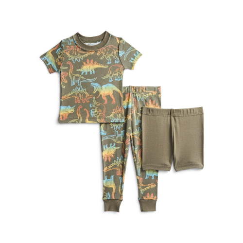 Wonder Nation Toddler Boys Short Sleeve Top, Pants and Shorts Pajama Sleep Set, 3-Piece, Sizes 12M-5T