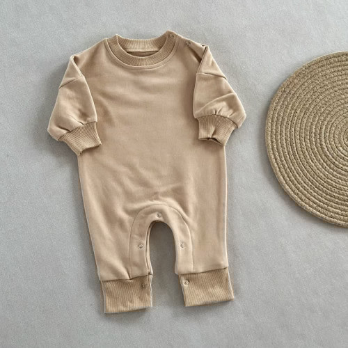 Baby Simple Solid Color Comfort Romper