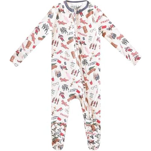 Copper Pearl Zip-Up Footie Baby Pajamas – Soft Newborn Onesies for Boys & Girls, Tag-Free with Two-Way Zipper Baby Sleepers for Newborn - 24 Months, A Christmas Story