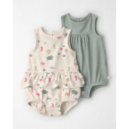 Baby Girl 2-Pack Organic Cotton Bubble in Under the Sea - Little Planet | Carter's