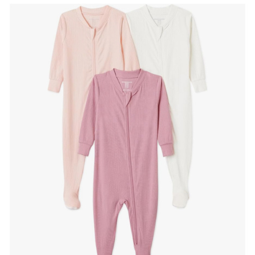 Amazon Essentials Unisex Babies' Ribbed Footed Pajamas