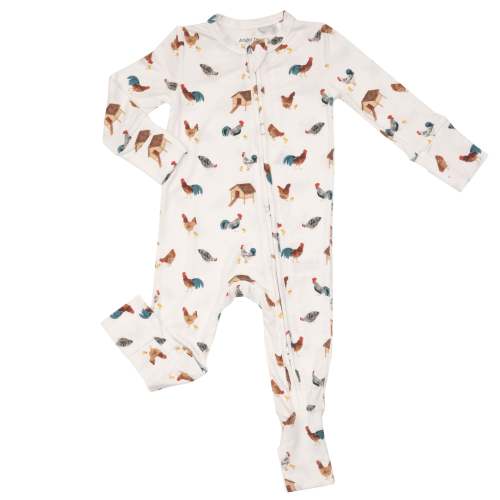2-Way Zip Romper, Chicken Coops