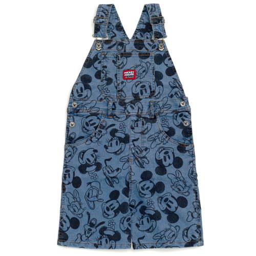 Disney Mickey Mouse Goofy Donald Duck Infant Baby Boys Denim Short Overalls Shortall 18 Months