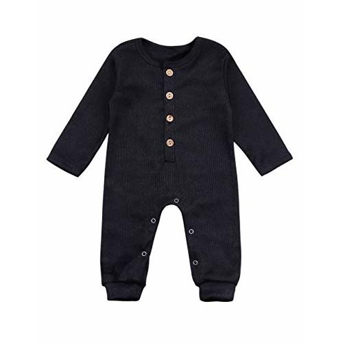 itkidboy Newborn Baby Boy Girl Romper Jumpsuit Cotton Solid Long Sleeve One-Piece Bodysuit Infant Clothes Outfits