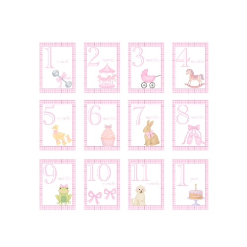 Milestone Cards - Pink