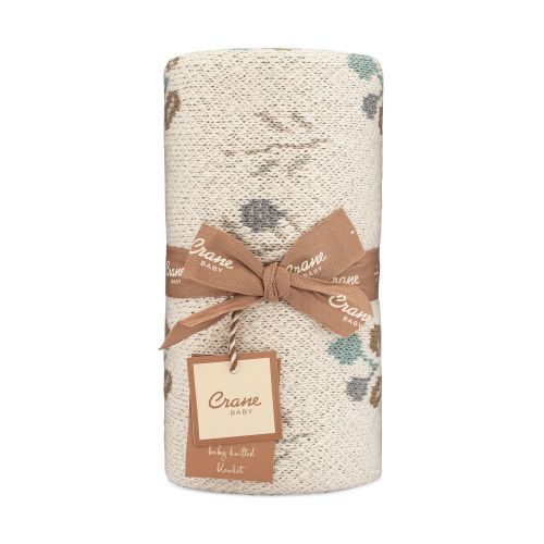 Avery Knit Floral Swaddle Blanket | Crane Baby