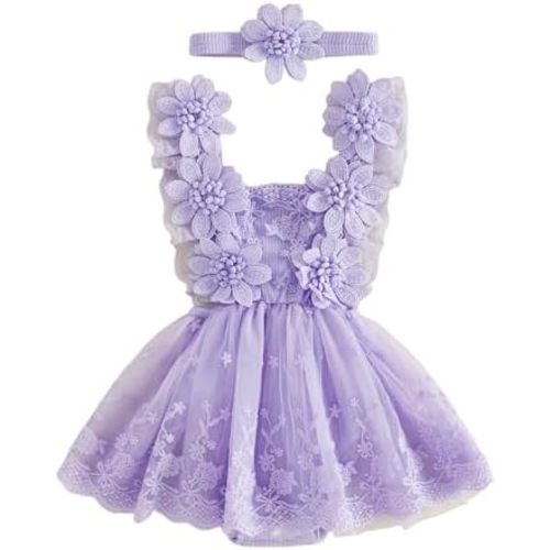 Newborn Baby Girl Romper Dress Infant Sleeveless Lace Floral Romper Bodysuit Baby Girl Summer Clothes Outfits