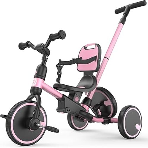 besrey 5-in-1 Toddler Tricycle for 1-3 Years, Grow with Me Kids Bike