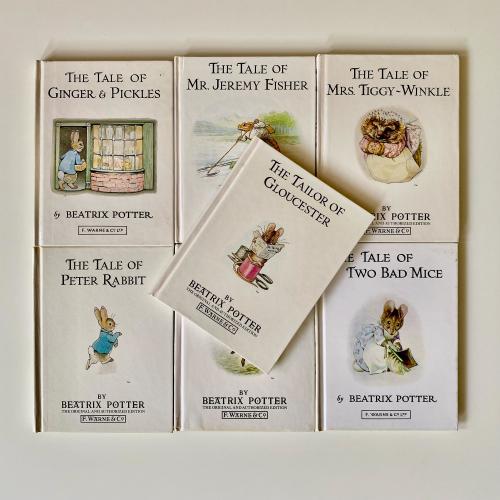 Vintage Beatrix Potter 7 Book Set – 1980s White Glossy F. Warne & Co Edition