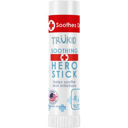 TruKid Hero Stick – Bug Bite Itch Relief for Kids, Toddlers, Baby Travel Essential & Diaper Bag Must-Have, Natural Soothing Boo Boo Stick Anti Itch Balm for Mosquito Bites 0.55oz