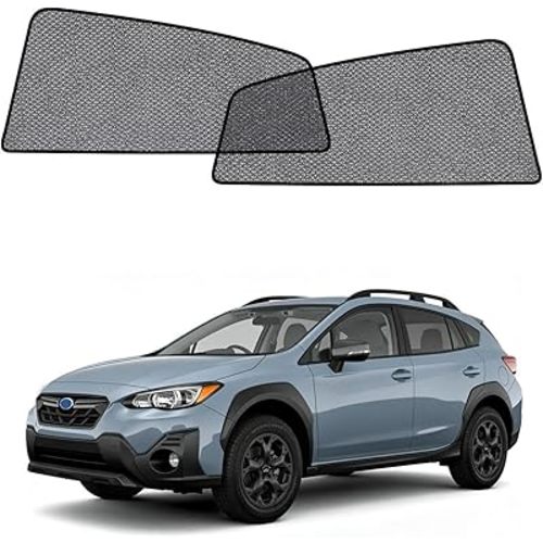 Car Window Shade for Crosstrek 2018-2023,2 Pack UV & Glare Protection, Breathable Privacy Screen, Insect & Bug Blocker Magnetic Mesh Side Rear Sun Shades for Baby Camping, Napping & Travel