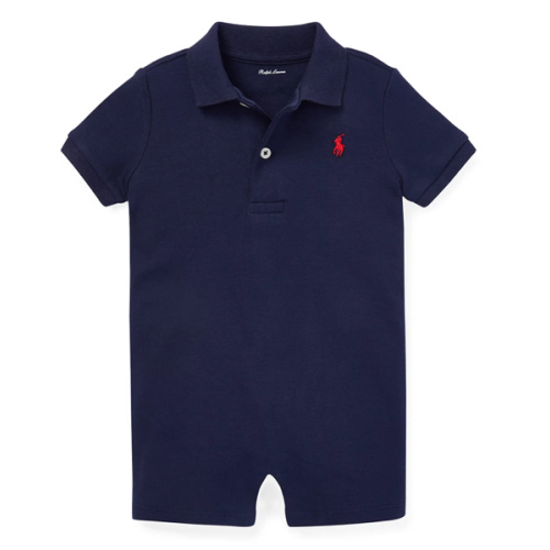 Ralph Lauren Boys' Polo Shortall - Navy (Size 9M)