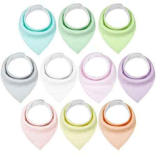 Yoofoss Baby Bibs 10 Pack Soft and Absorbent Baby Bandana Drool Bibs for Boys Girls