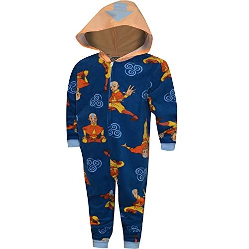 Komar Kids Boys Avatar The Last Airbender Aang Fleece One Piece Blanket Sleeper