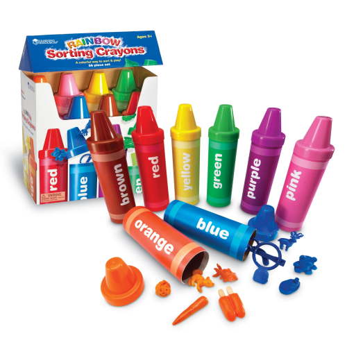 Learning Resources Rainbow Sorting Crayons Classroom Supplies Girls and boys Ages 3 and Up