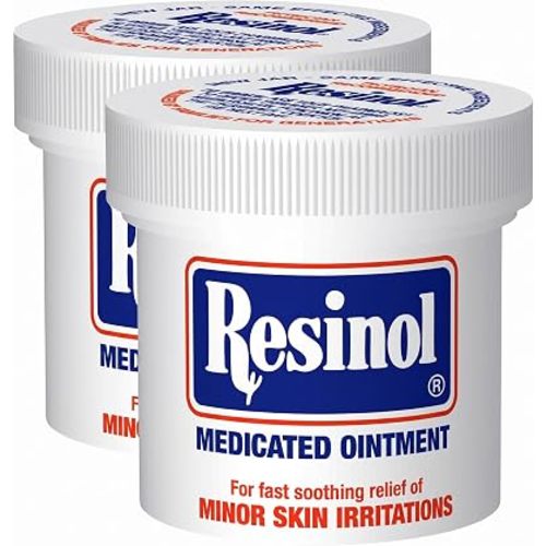 Resinol Medicated Ointment For Itch Relief And Protection Of Skin Rashes and Irritations,3 Ounce Jar,(Pack of 2)