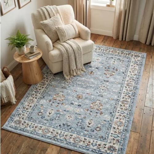 Aqua Blue 4' x 6' Charlotte Rug | Rugs.com