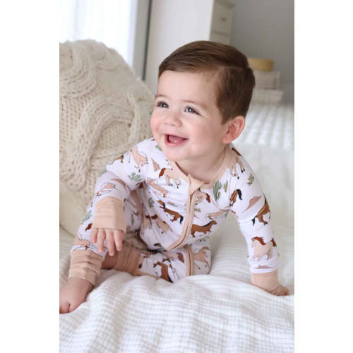 Convertible Zip Romper | Pony Club Neutral