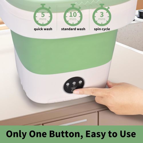 Portable Washing Machine, 20L Foldable Mini Washer and Dryer with 3 Modes Deep Cleaning, Upgraded Collapsible Laundry for Hotel, Apartment, Home and Travel