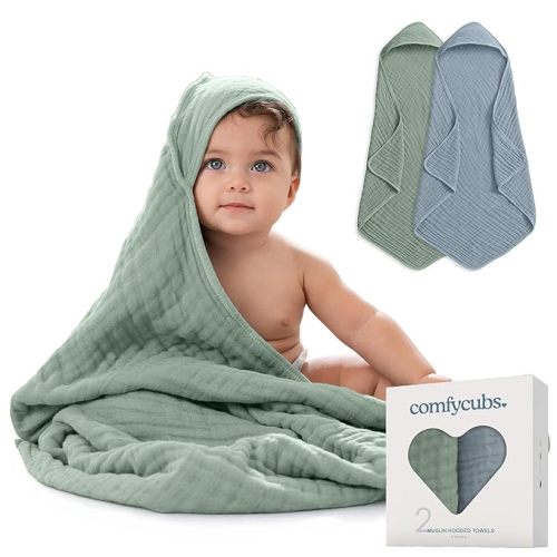Comfy Cubs Hooded Baby Towel 2-Pack