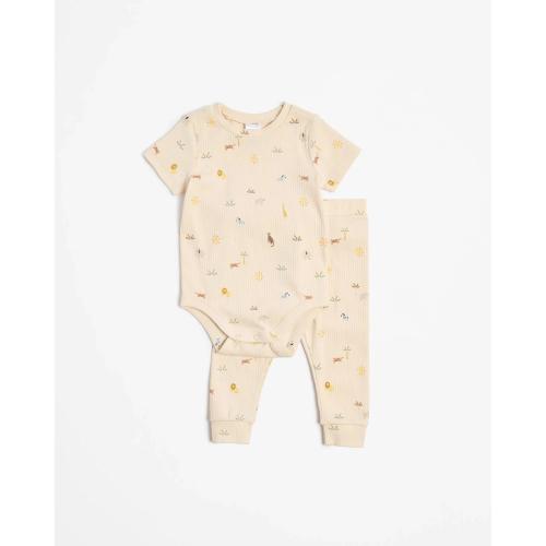 Target Baby Baby Organic Cotton Rib Bodysuit and Leggings 2 Piece Set - - Kmart