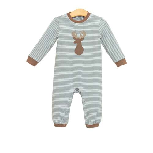 Deer Applique Boy Romper – Posh Tots Children's Boutique