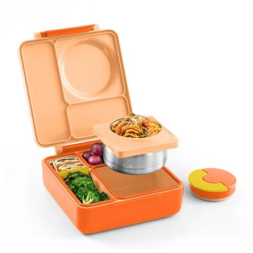 Insulated Bento Lunch Box with Leakproof Food Jar - Poppy Orange
