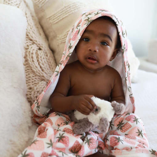 Bamboo Hooded Towel | Berry Happy - Baby