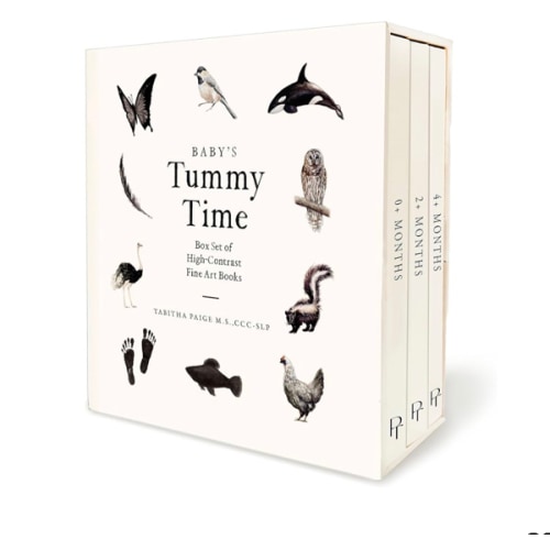 Baby's Tummy Time Book Box Set: A 3-Book Box Set of High-Contrast Art for Visual Stimulation at Tummy Time (Tabitha Paige Children's Book Series)