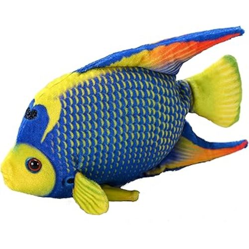 Wild Republic Coral Reef Queen Angelfish Stuffed Animal - 6"