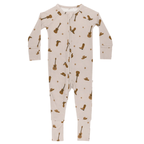 Gone Country Small Ribbed Zip Romper
