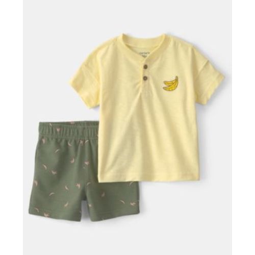 Baby Boys' Banana Top and Shorts, 2-Piece Set