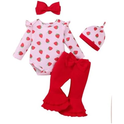 Renotemy Newborn Baby Girl Clothes Fall Winter Outfits Preemie-12Months
