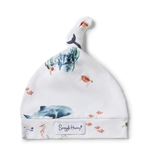 Ocean Organic Knotted Baby Beanie | Snuggle Hunny