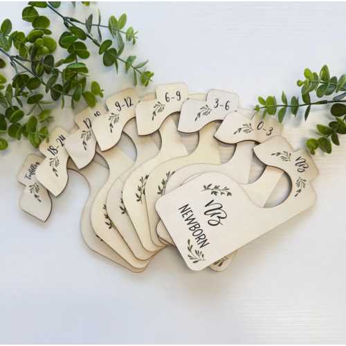 Wooden Baby Closet Dividers: Nursery Clothing Size Organizers