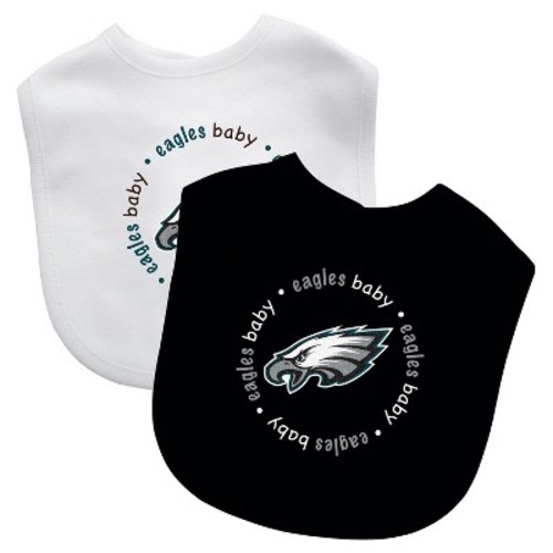 BabyFanatic Officially Licensed Unisex Baby Bibs 2 Pack - NFL Philadelphia Eagles.