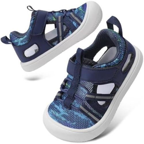 BARERUN Baby Boys Girls Water Sport Shoes Quick Dry Mesh First Walker Sandals Lightweight Non-Slip Toddler Barefoot Walking Sneakers for Beach Swim Pool Summer Play