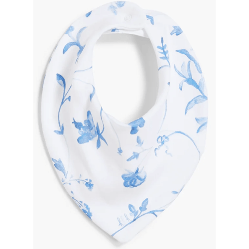 The Bandana Bib - Blue Botanical