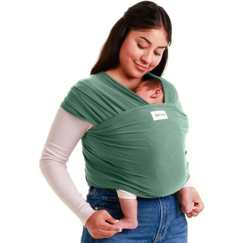 Sleepy Wrap Stretchy Ergonomic Baby Carrier Sling for Newborns to Toddlers - Hands-Free Lightweight Baby Wrap 7-35 lbs (Sage Green)
