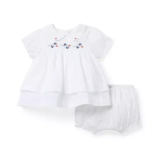 Baby White The Embroidered Strawberry Matching Baby Set by Janie and Jack