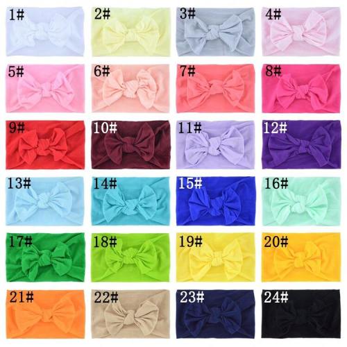 20/24 PCS Baby Hair Bow Head Wrap, Turban Knotted Knitted Headbands, Soft Silk Stretchy Hair Bands For Newborn Infant Toddlers | SHEIN USA