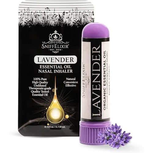 Lavender Essential Oil Aromatherapy Nasal Stick Vapor Inhaler for Sleep Aid, Meditation, Relaxation - USA Made with Organic Essential Oils, Natural Mood Support