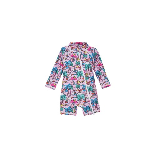 Infant and Toddlers Sun Protective UPF 50+ Shortie Surf Swimsuit, 3M