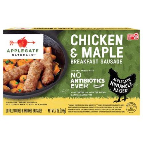Applegate Naturals Chicken & Maple Breakfast Sausages - Frozen - 7oz/10ct