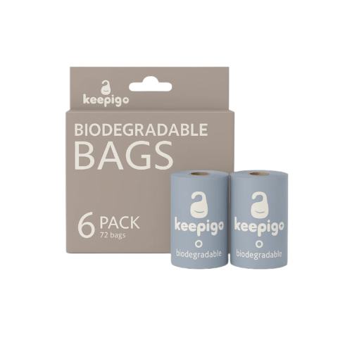 Compostable Disposable Diaper Bags Refills | 6 Rolls, 72 Leak-Proof, XL Biodegradable Baby Poop Bags | Eco-Friendly Diaper Trash Bags for Home, Travel, Pet Waste | Odor-Free,