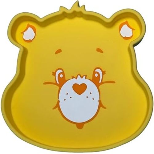 Care Bears Funshine Bear Silicone Suction Plate BPA-Free Food-Grade Silicone Baby Plate | Strong Suction for Babies & Toddlers | Dishwasher Safe | Baby-Led Weaning