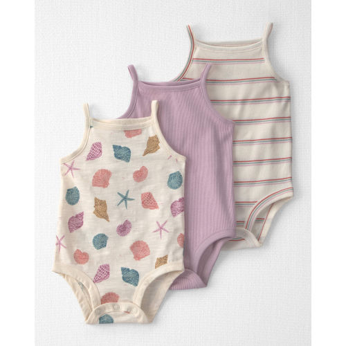 Baby Girl 3-Pack Organic Cotton Bodysuits - Little Planet | Carter's